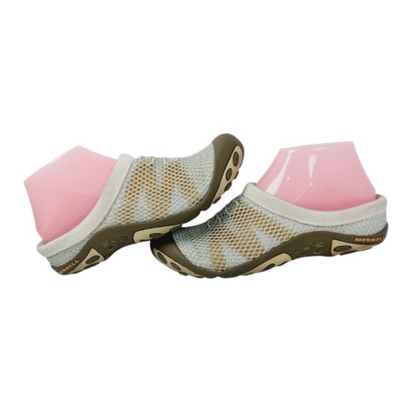 Merrell Women's Sea Grass Green Kula Logo Mesh Slip-On Casual Slides Size 7 - Picture 1 of 12